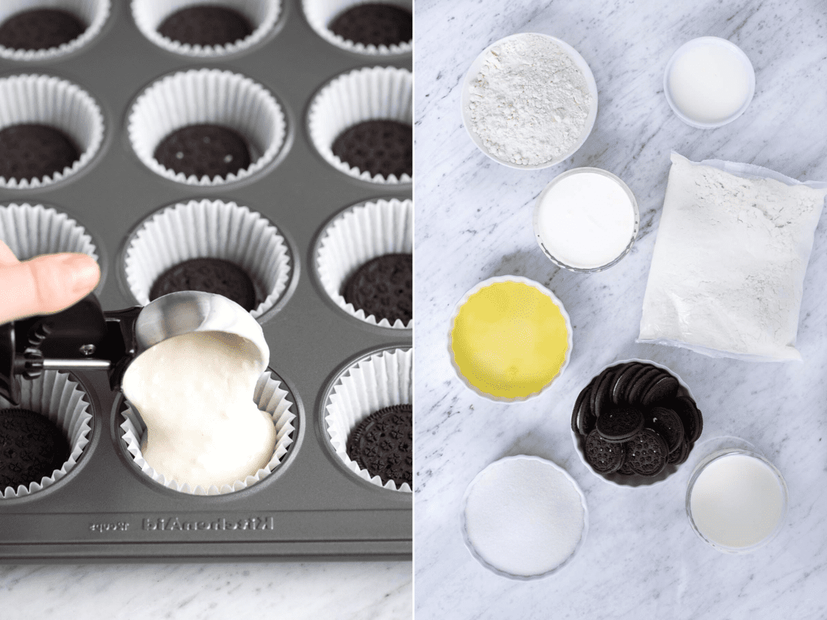 Cupcakes con base Oreo 3 Come fare i cupcakes con fondo Oreo - collage