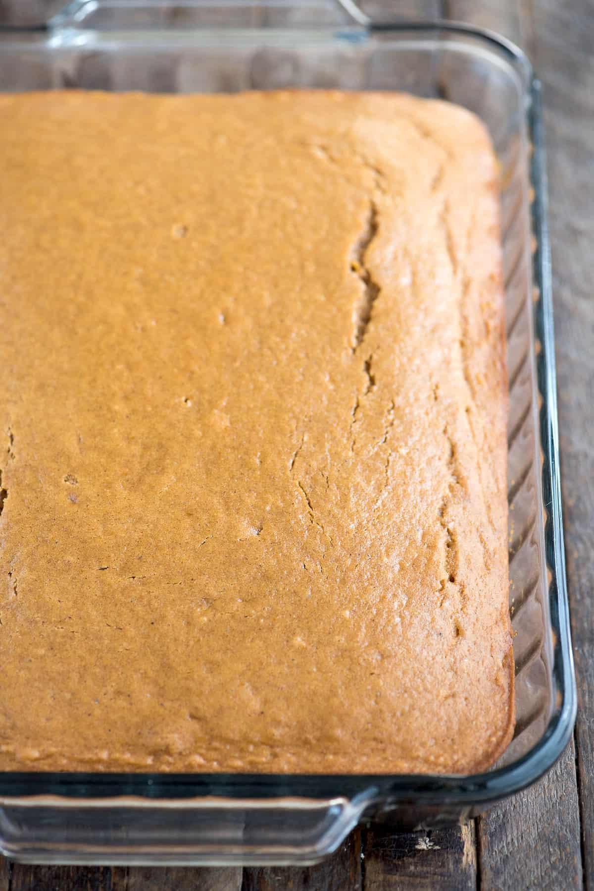 Facile Torta di Zucca da Mix 4 torta di zucca in teglia di vetro 9x13 pollici senza glassa