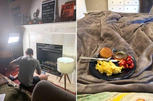 Colazione a letto e camino riparato