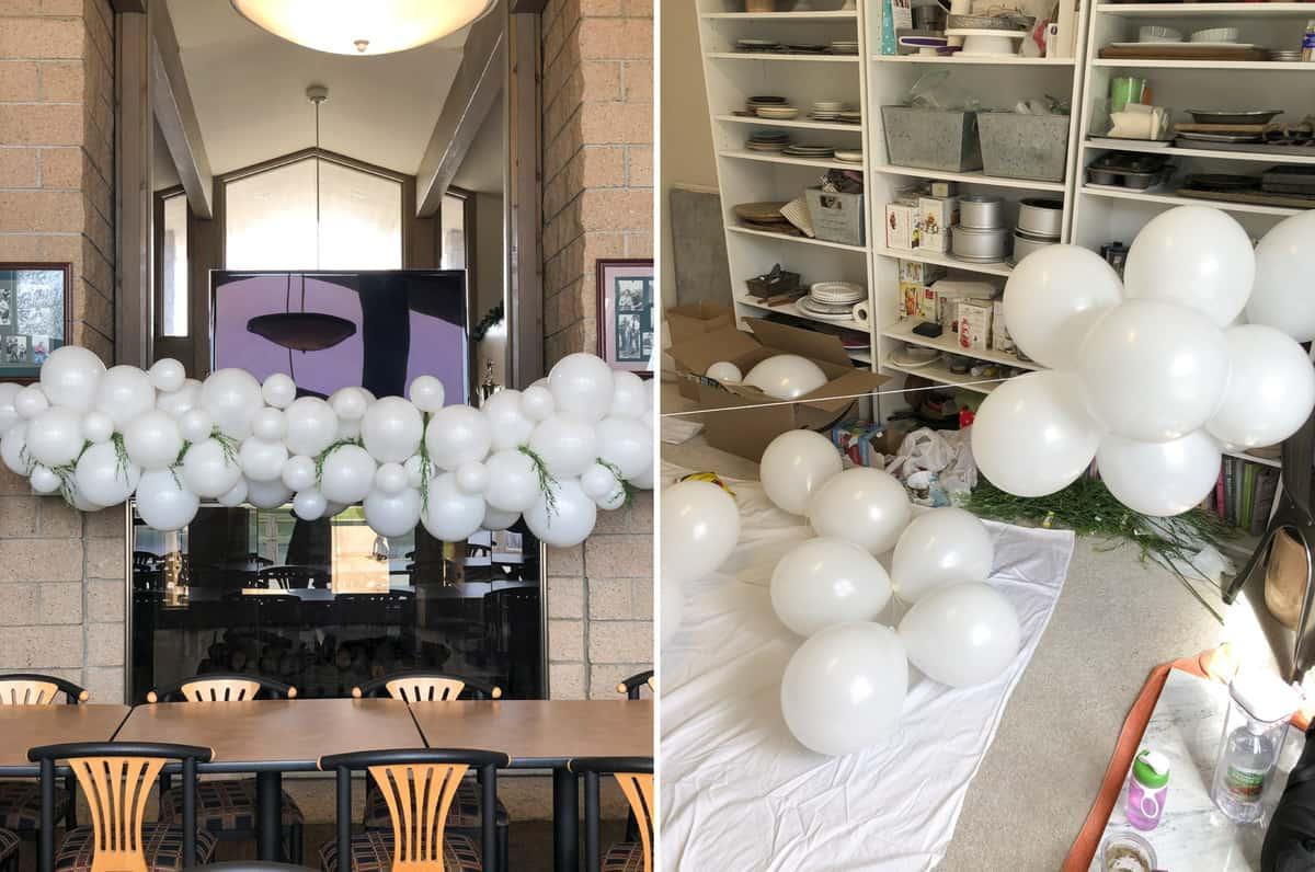 Decorazioni con palloncini per baby shower