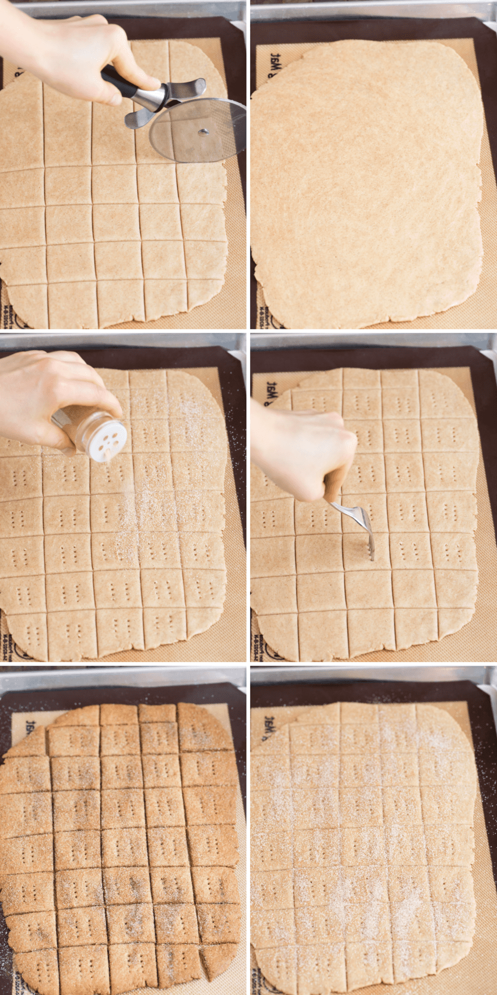 Biscotti Graham alla Zucca 5 Come stendere i biscotti Graham alla zucca collage