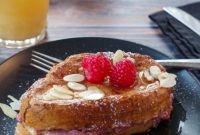 Raspberry Cream-Filled French Toast Sandwich