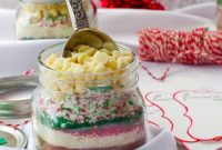 Festive Candy Cane Hot Chocolate Jars