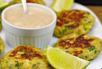 Golden Salmon Cakes with Zesty Ginger Lime Cream