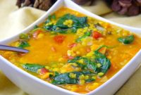 Simple Red Lentil Spinach Soup