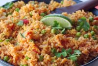 Quick Brown Rice Spanish Skillet
