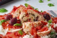 Slow Cooker Chicken Breasts Bursting with Mediterranean Flavor