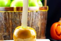 Spooky Salted Toffee Caramel Apples