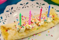 Birthday Cake Crepes and Ice Cream Morning Celebration