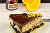 Decadent Grand Marnier Cheesecake with Rich Chocolate Glaze
