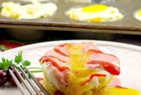 Muffin Tin Ham and Rice Benedict with Zesty Cranberry Hollandaise