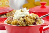 Cranberry Gingerbread Rice Pudding