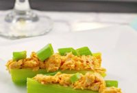 Skinny Buffalo Chicken Celery Bites