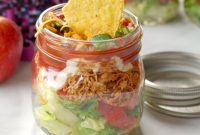 Healthy Chicken Taco Salad Jar