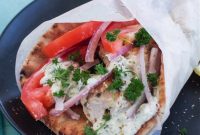 Greek Chicken Souvlaki Wrap