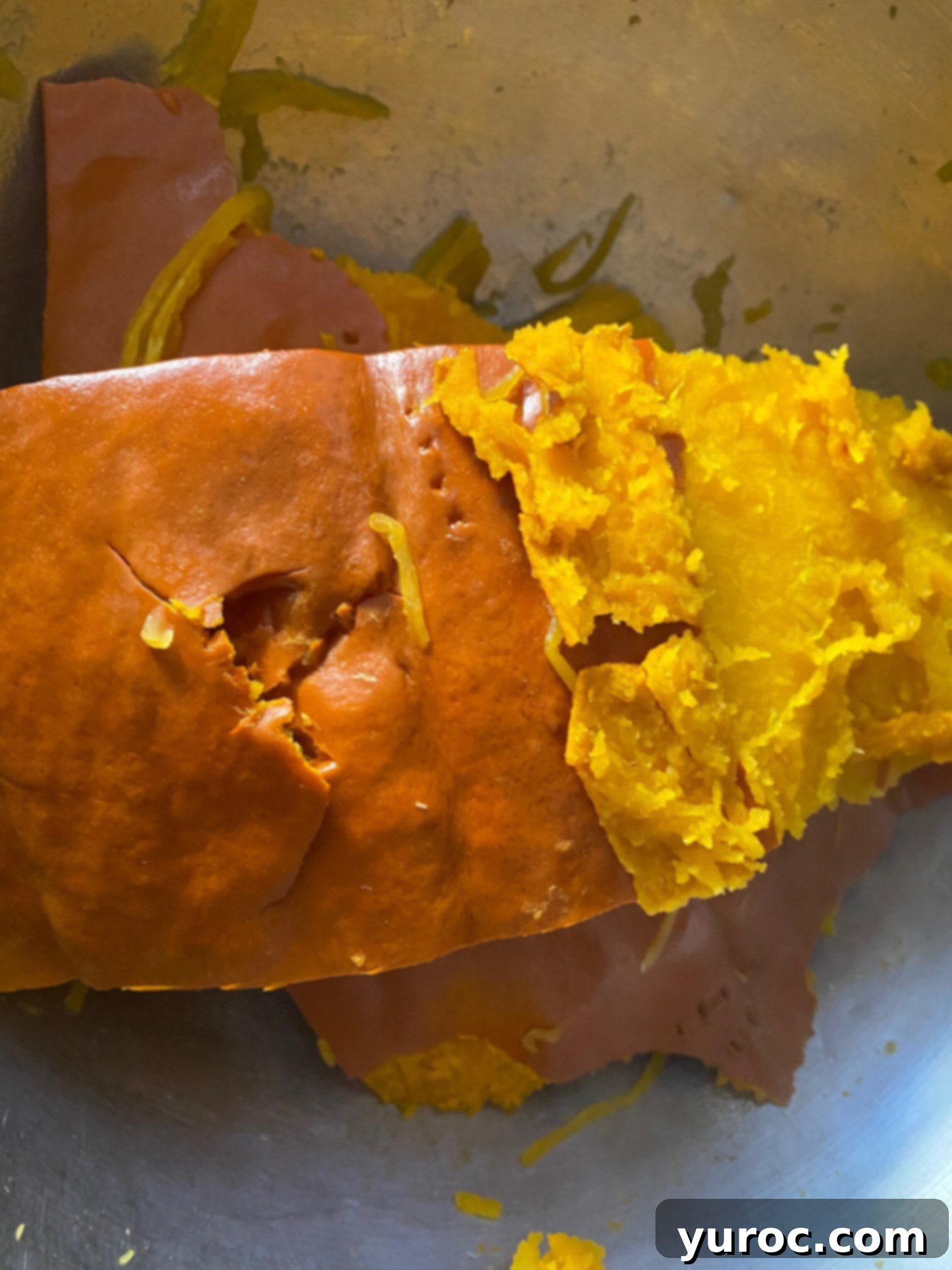 Unlock the Secrets of Whole Pumpkin Cooking and Homemade Purée 11 pumpkin skin peeled back
