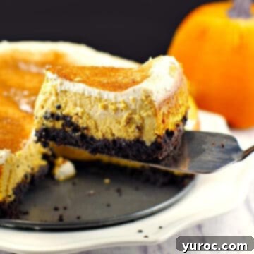 a piece of skinny pumpkin cheesecake being lifted off a plate