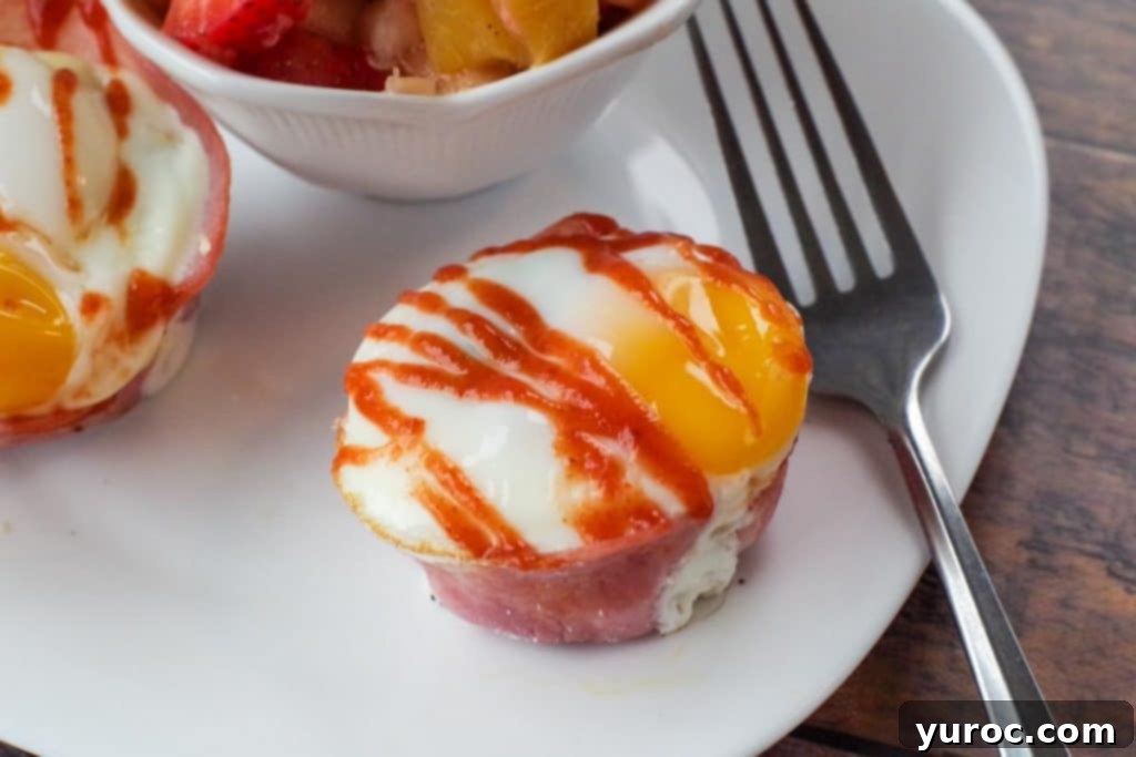 weight watchers eggs benedict with sriracha sauce
