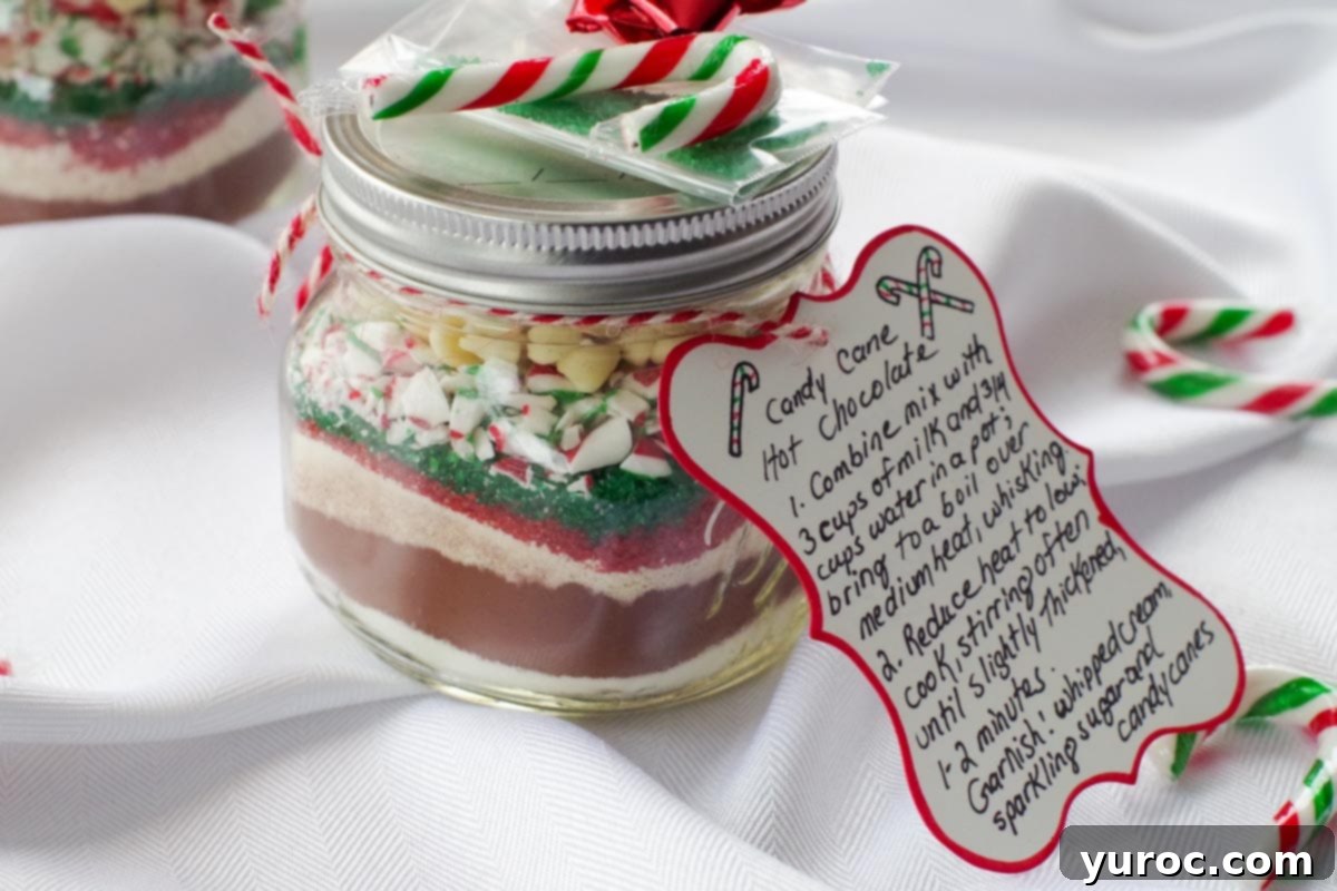 hot chocolate jar with label