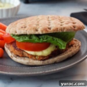 tuna burger on grey plate