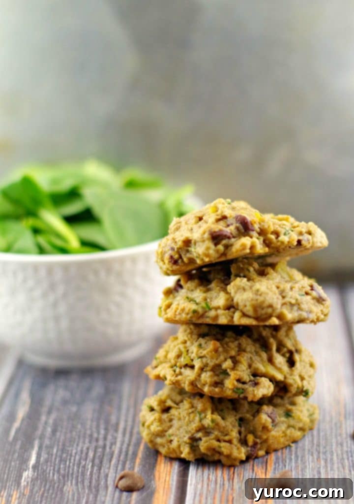 45 Effortless Tips for Boosting Your Produce Intake 18 Award Winning Healthy Tropical Green Chocolate Chip Cookies #chocolate chip cookies #healthy | foodmeanderings.com