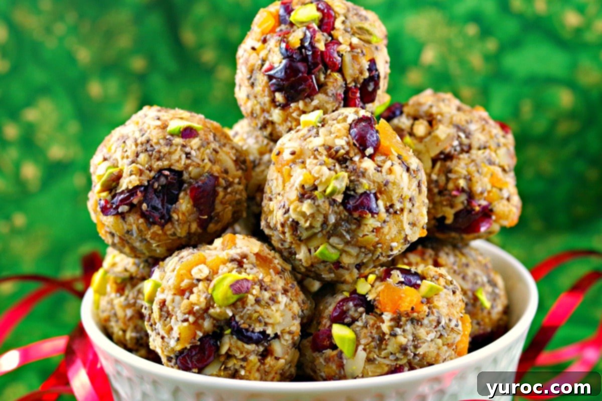 No bake holiday energy bites - foodmeanderings.com, a healthy alternative to holiday treats.