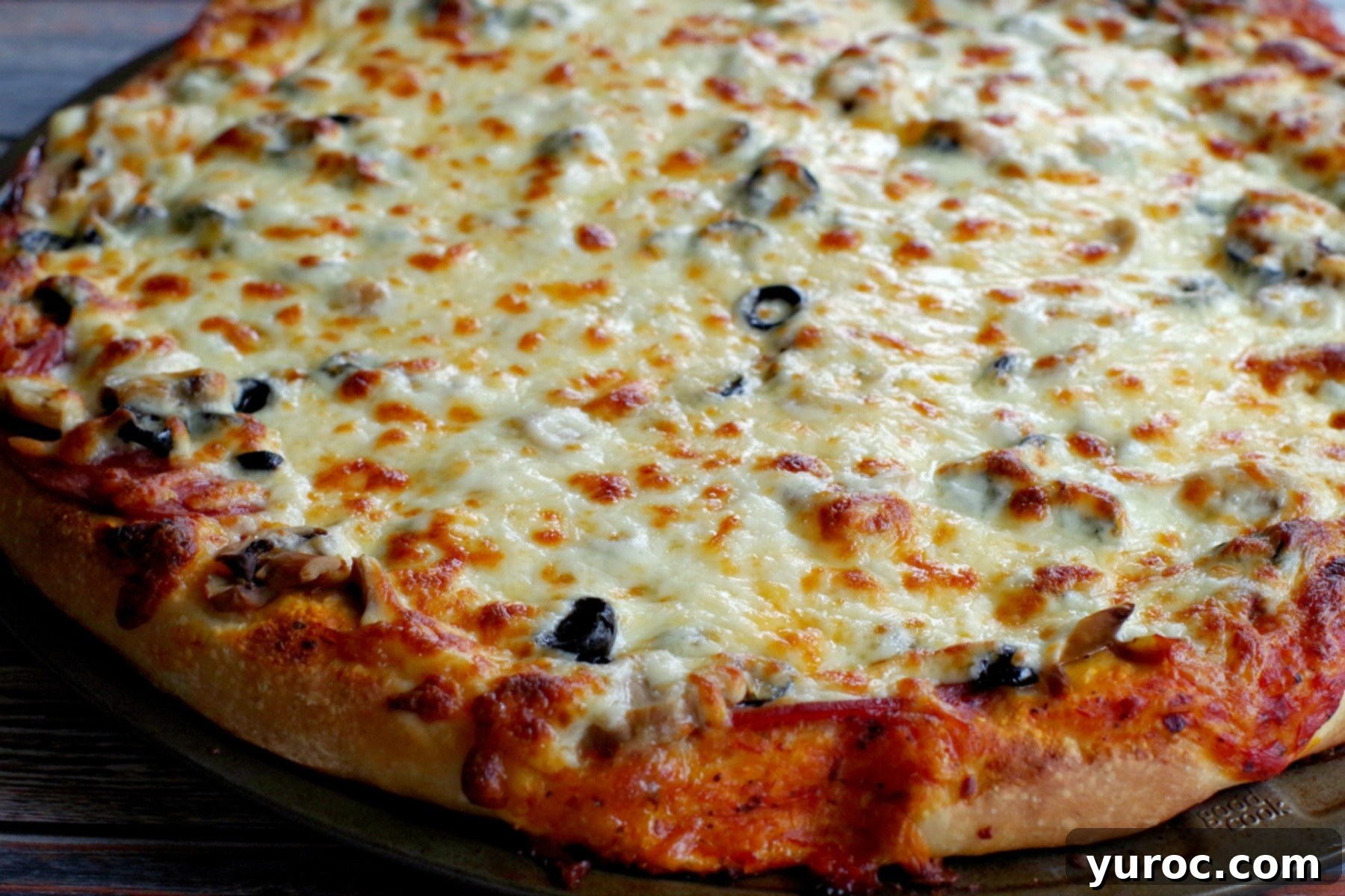 whole pizza made with bread machine pizza dough