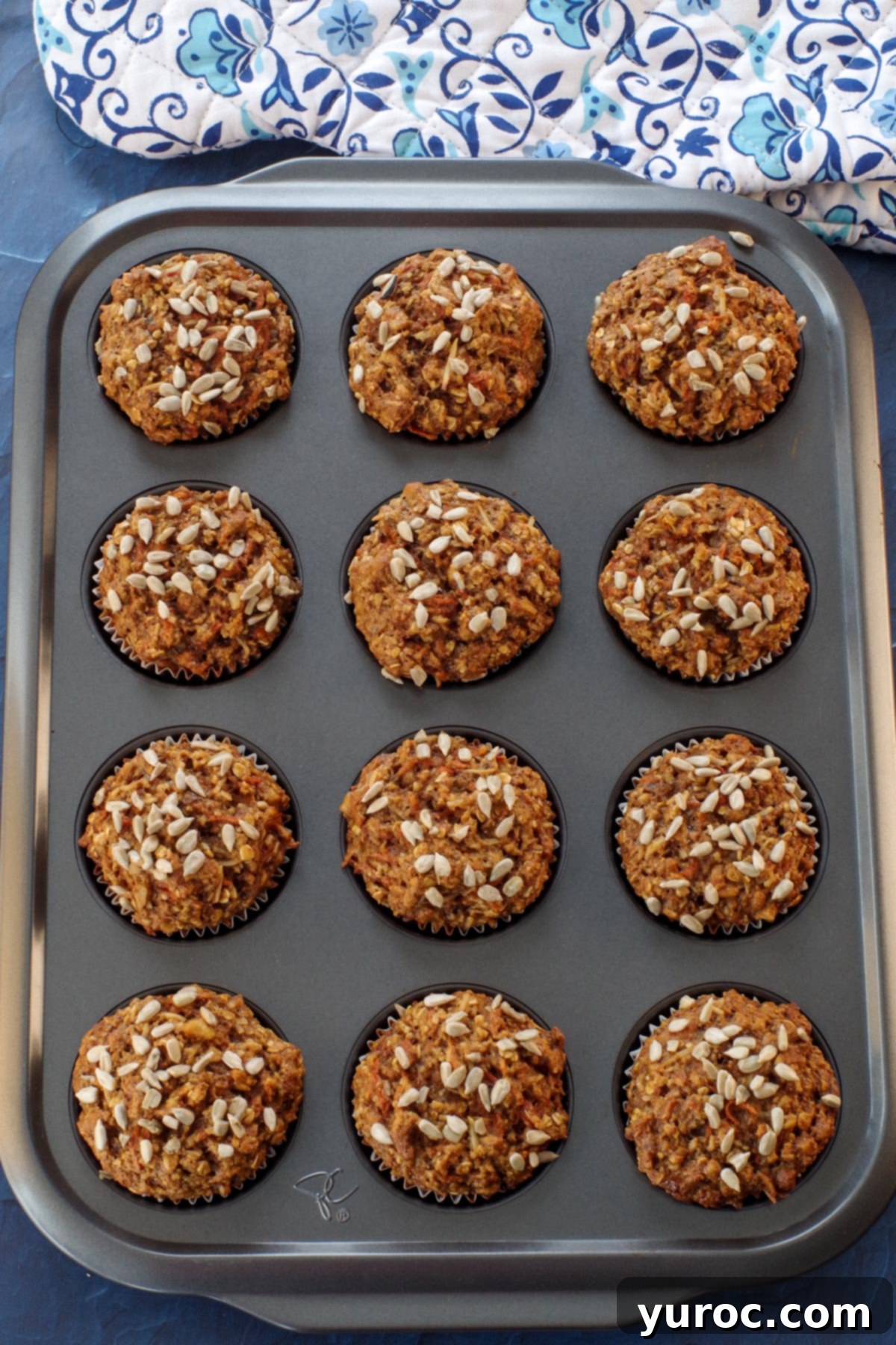 morning glory muffins baked in tin
