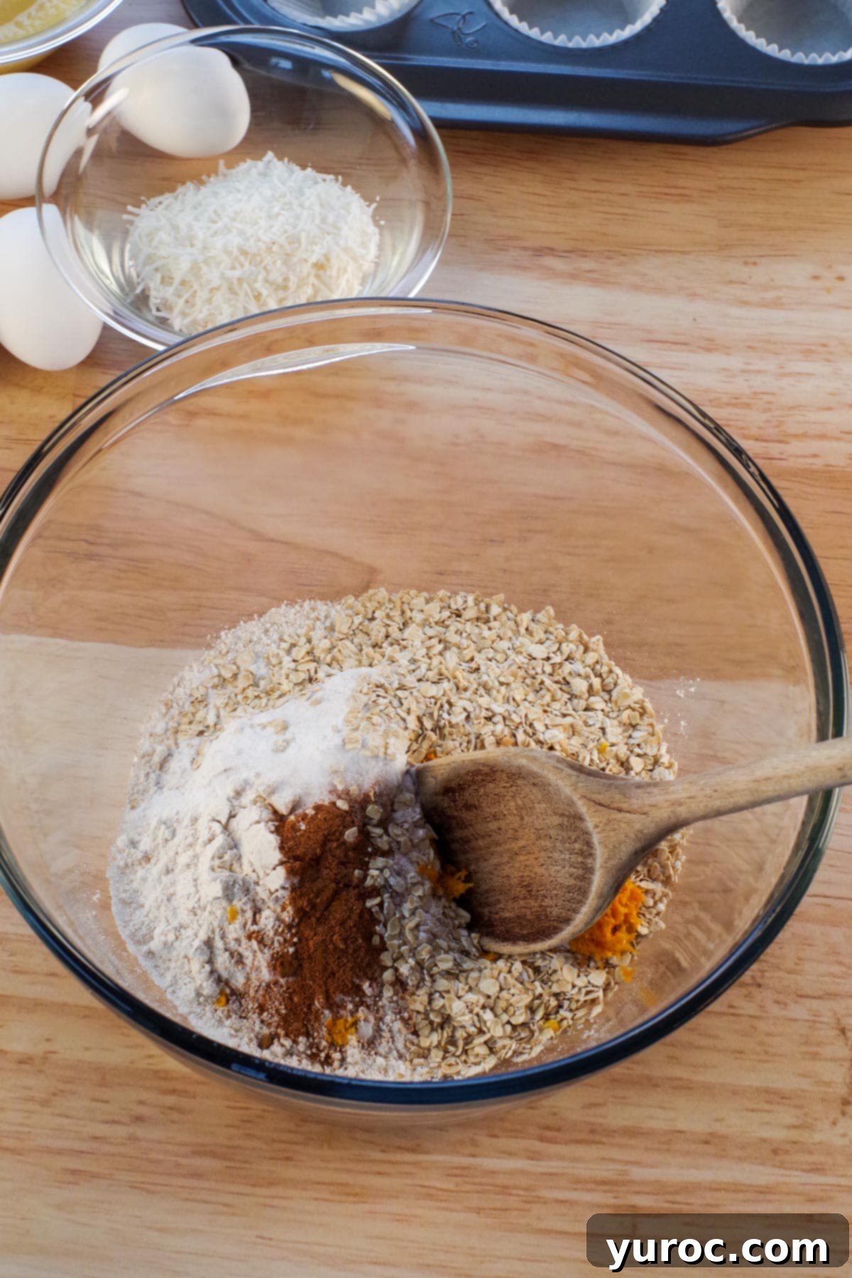 dry ingredients added together