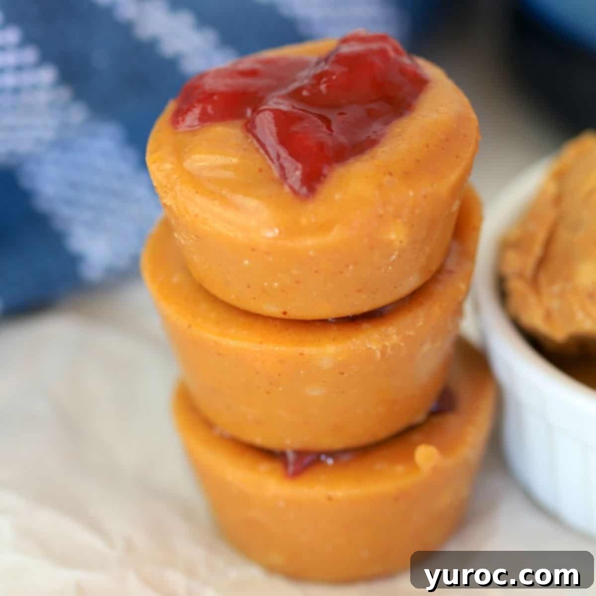 Appetizing sugar-free peanut butter fudge bombs, ready to be enjoyed as a healthy, energy-boosting snack.