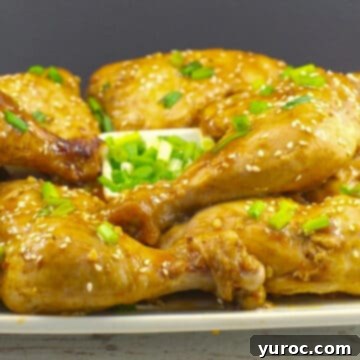 hoisin chicken quarters piled up