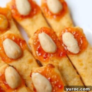 8 Witch finger cheese straws lined up