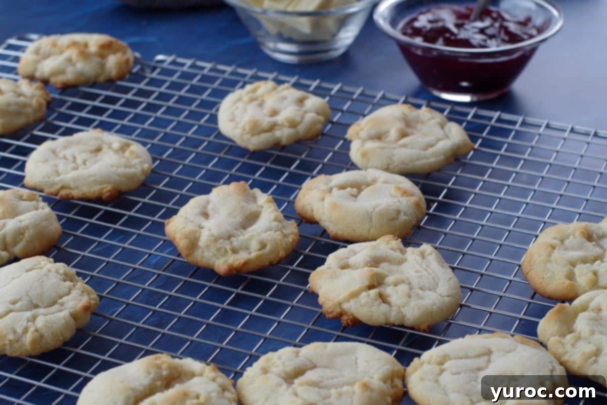 baked cookies on cooling rack