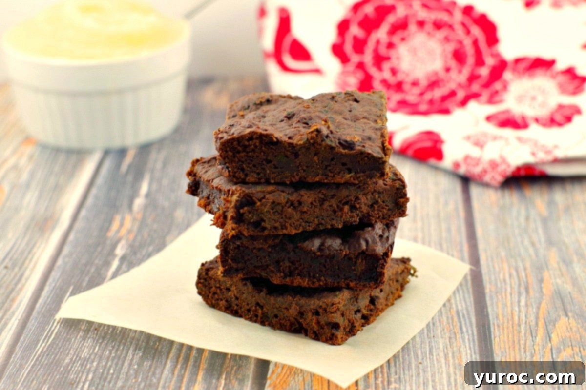 Healthy Applesauce Brownies | low-fat - foodmeanderings.com
