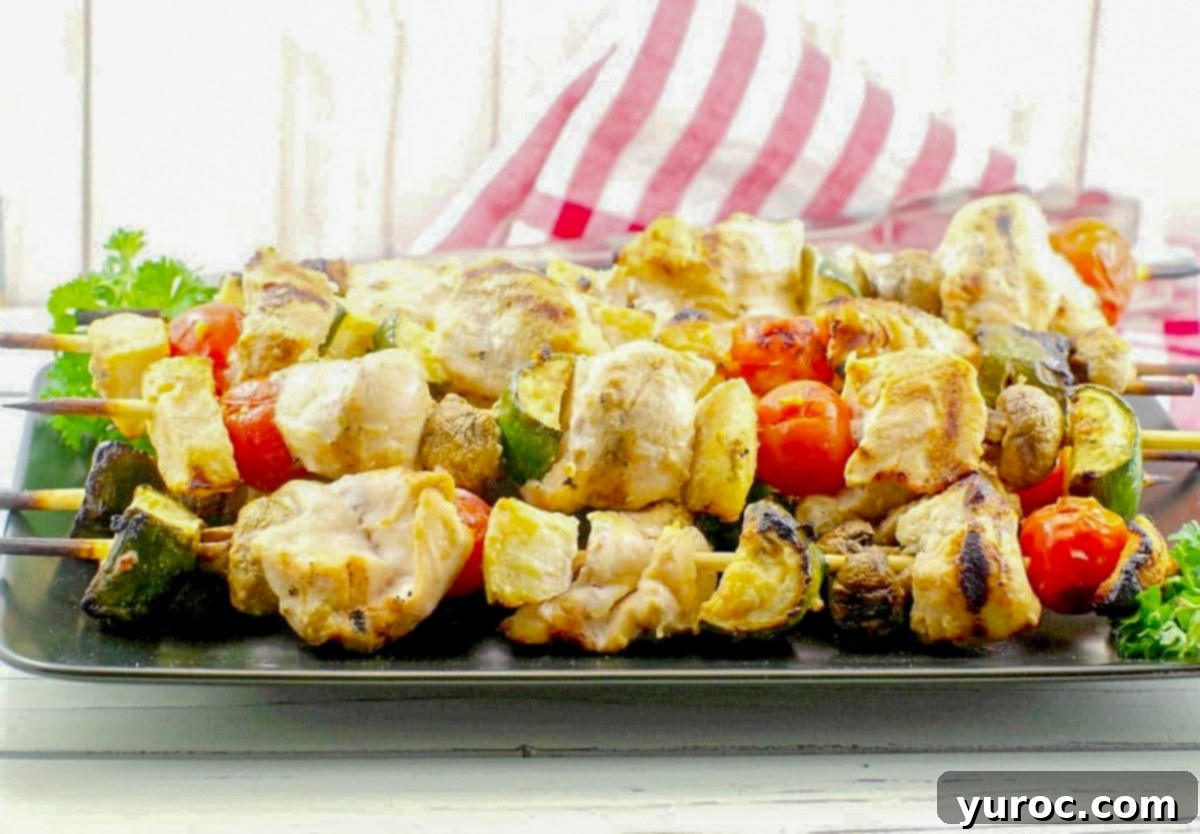 Tray of kabobs