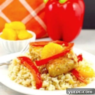 Easy Pork Dinner - Mandarin Orange & Red Pepper Pork recipe - foodmeanderings.com