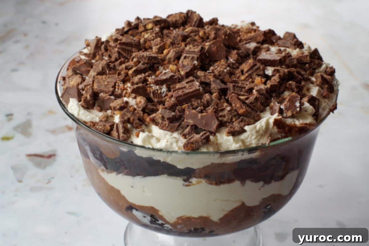 Kahlua-Spiked Death by Chocolate Trifle 12 Death by chocolate trifle in a large trifle bowl