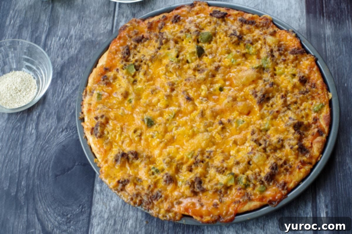 cooked big mac pizza