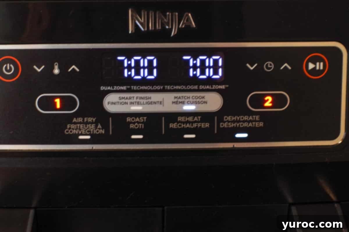 Ninja Air Fryer set to 7 hours