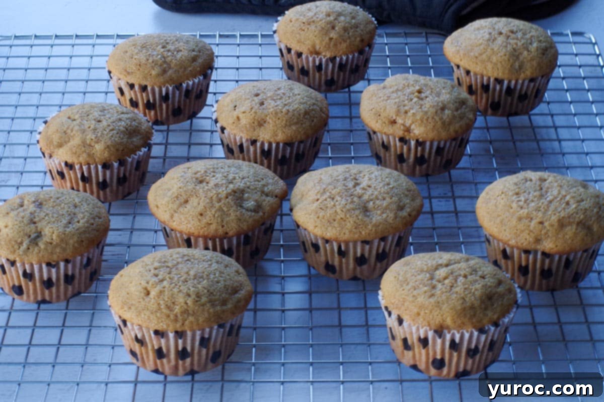 Butter tart cupcakes cooling on a wire rack