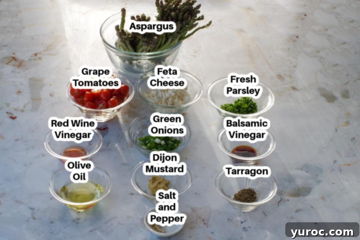 asparagus tomato salad ingredients