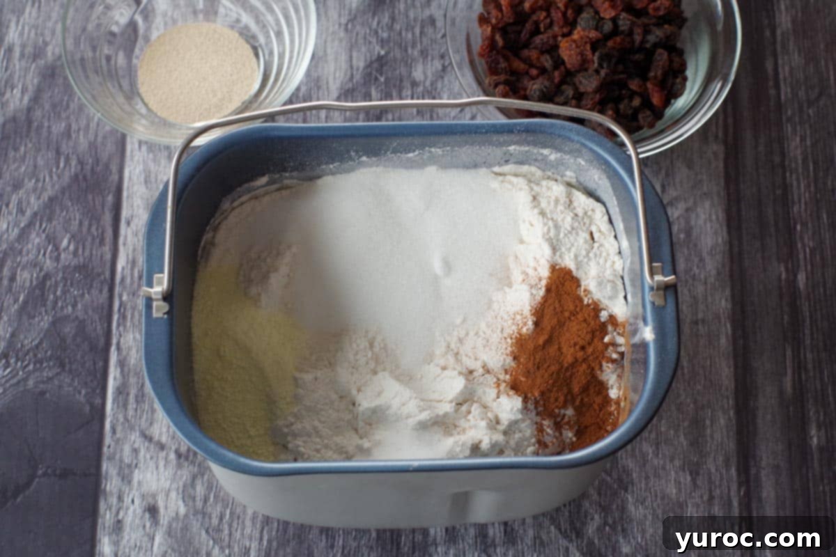 dry ingredients added to pan over liquid ingredients