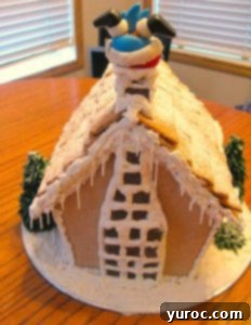 Gingerbread Birdhouse - back- Foodmeanderings.com