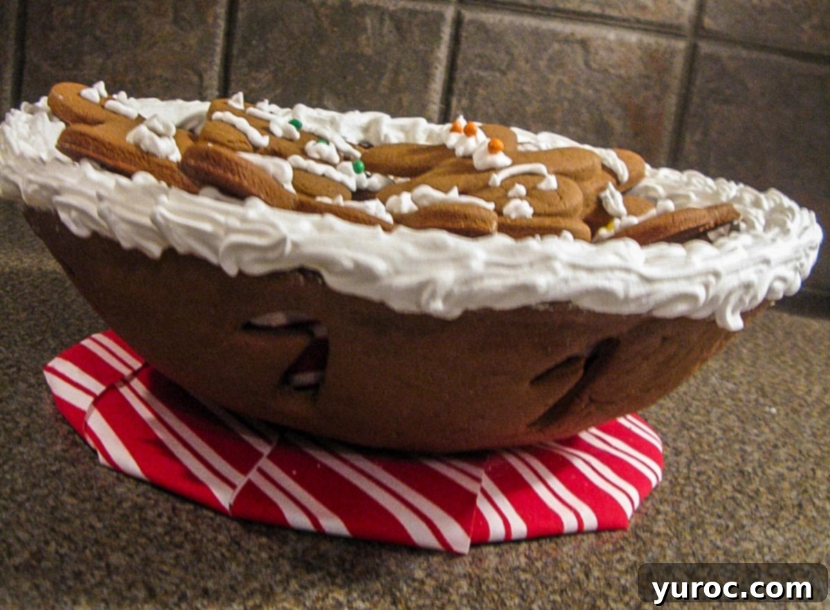 bowl made out of gingerbread filled with gingerbread men