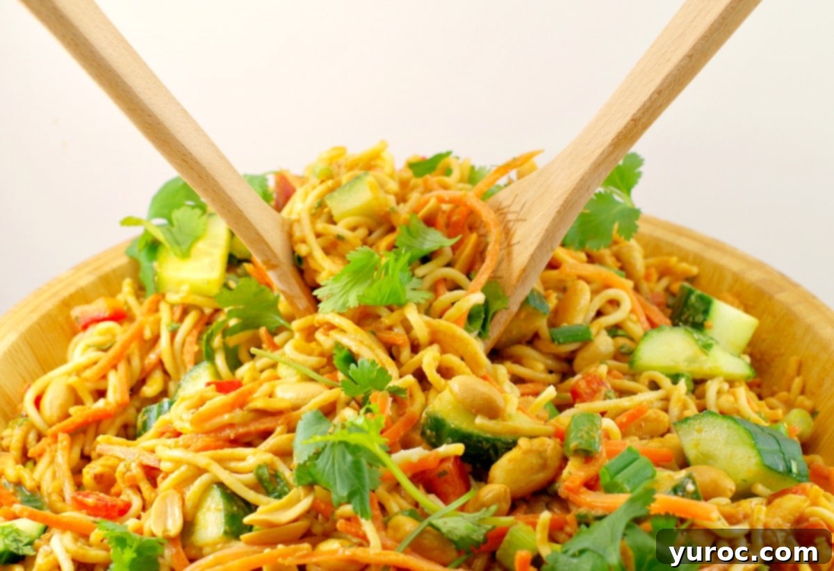 Leftover Spaghetti Peanut Salad 8 Vegan Sriracha Peanut Pasta Salad