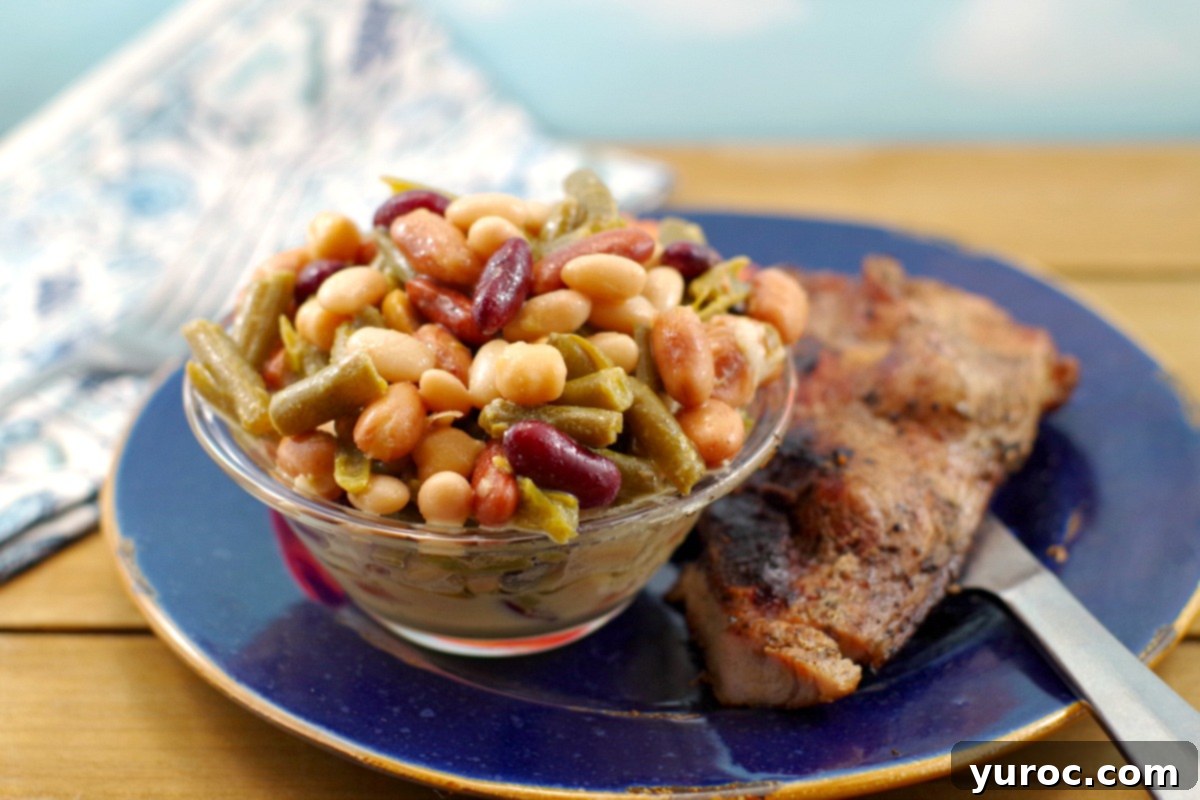 Effortless Mixed Bean Salad 7 Easy Bean Salad (vegan) - in 5 minutes #bean salad #vegan | foodmeanderings.com