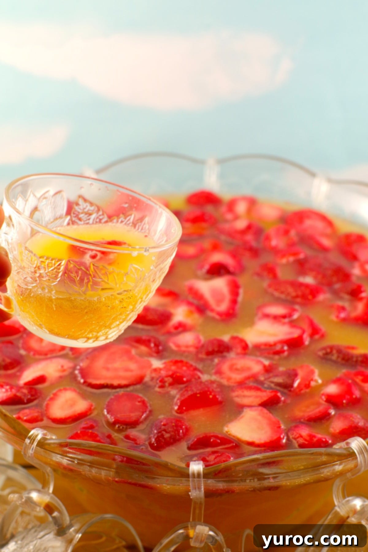 Berry Bliss Fizz 4 Strawberry Party Punch | non-alcoholic - foodmeanderings.com