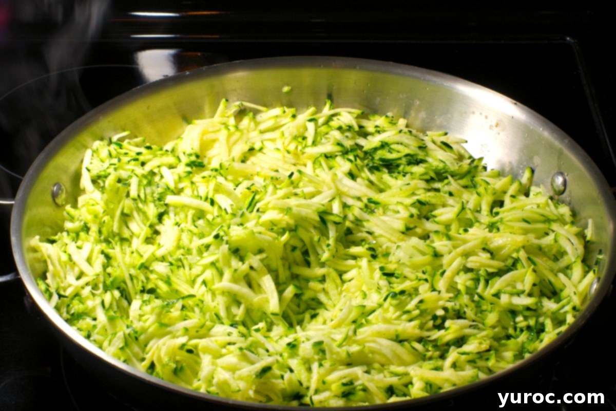 Golden Zucchini and Feta Skillet 4 Shredded Zucchini & Feta Saute | healthy - Foodmeanderings. com