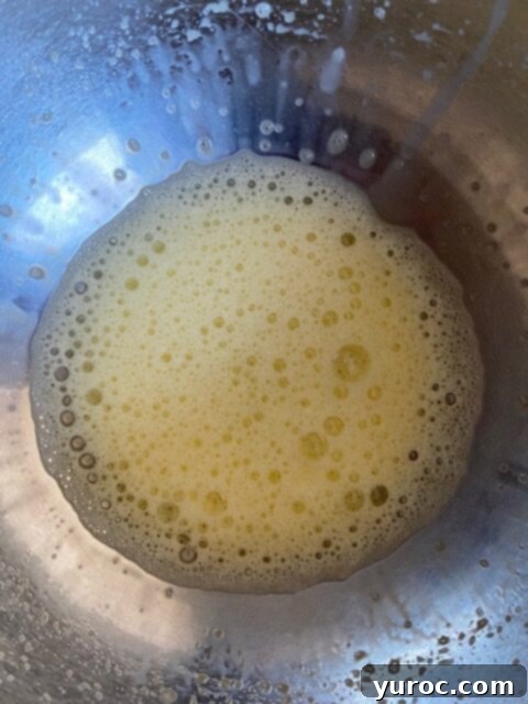 egg beaten in a bowl