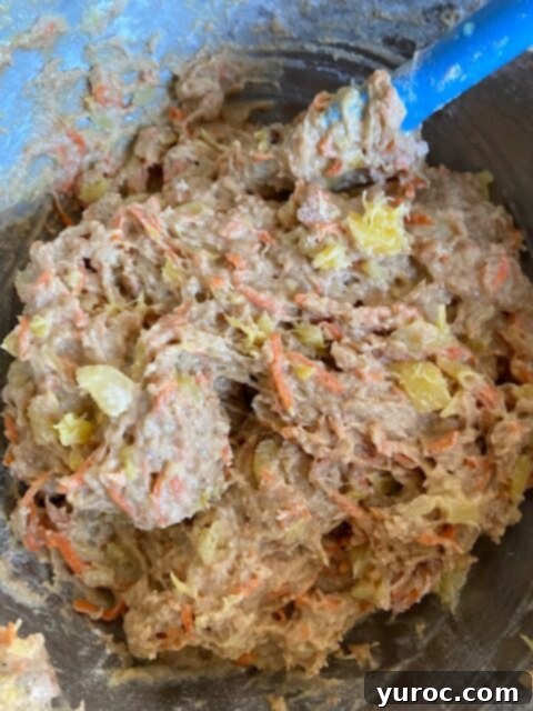 pineapple added to mixture